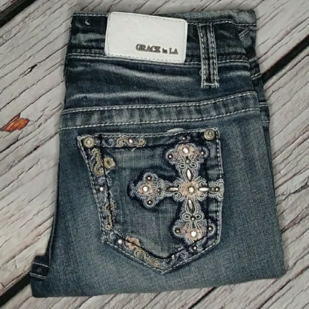 🔥Grace in LA Light Wash Jeans Size 12 Girls🔥 - Picture 1 of 8